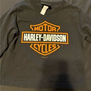*SOLD Harley-Davidson Kids Black and Orange Long Sleeve Tee